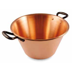 Baumalu Kupfer Marmeladentopf 4 Liter - Traditioneller Kupfertopf Mit Edelstahlgriffen
