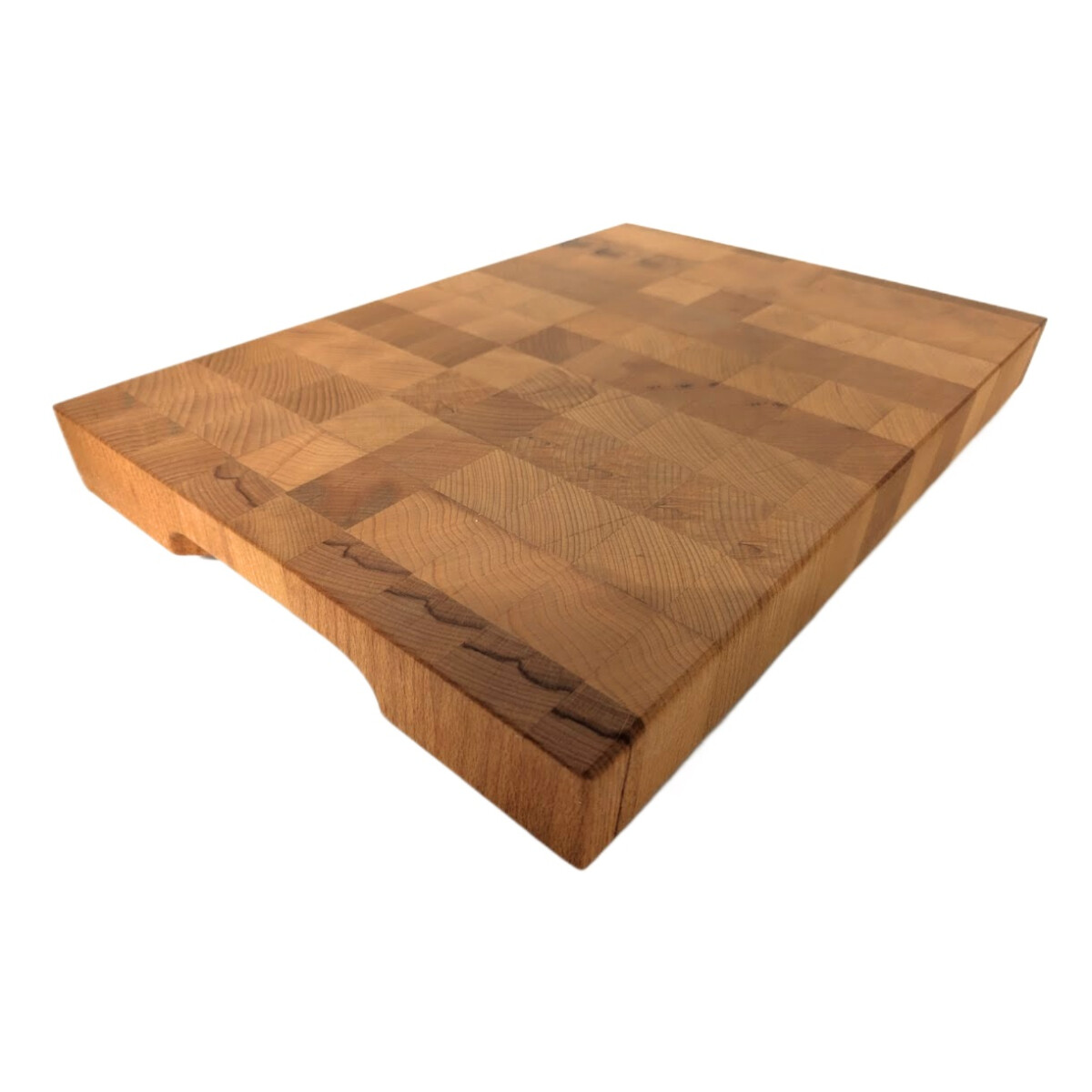 Hackblock Thermobuche Stirnholz gelt 50 x 35 x 5 cm Hellbraun