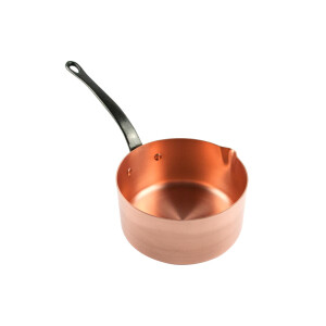 B-Ware- Kupferkasserolle mit Ausgießer Ø 16 cm