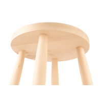 Cuisine Romefort - Tabouret Rond en hêtre Massif Non traité - Hauteur 50 cm - Tabouret de Travail, Tabouret de Guitare